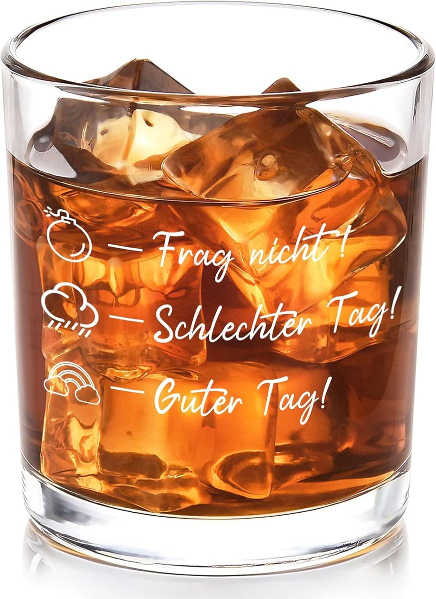 Whiskyglas met gravure Frag nicht Goede Dag Slechte Dag Grappige Whiskyglazen Whiskyglas geschenken gepersonaliseerde geschenken whiskyglazen rum glazen whisky cadeaus voor mannen