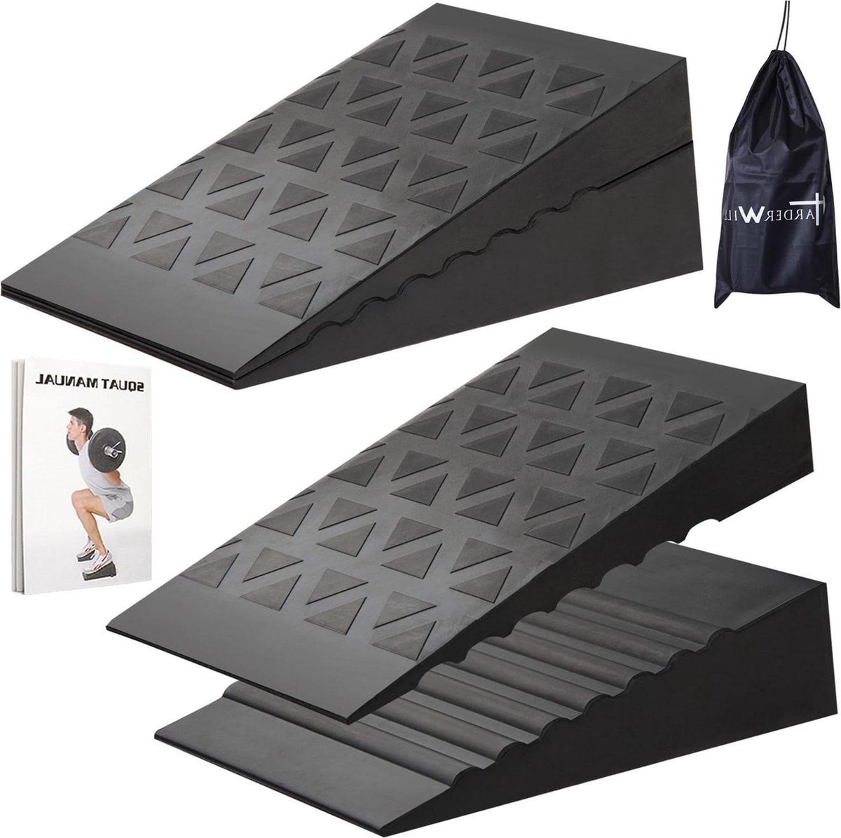 Squat Wedge Metal Blok - 5 hoogtes verstelbaar - Hiel verhoogde ...