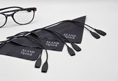 2 cordons lunettes antidérapants + 2 chiffons lunettes / Cordon silicone BLEU FONCÉ / Sangle à lunettes / Cordon lunettes de Sport / Élastique / Strap / unisexe / lanière homme femme et silicone pour lunettes / Optique Aland