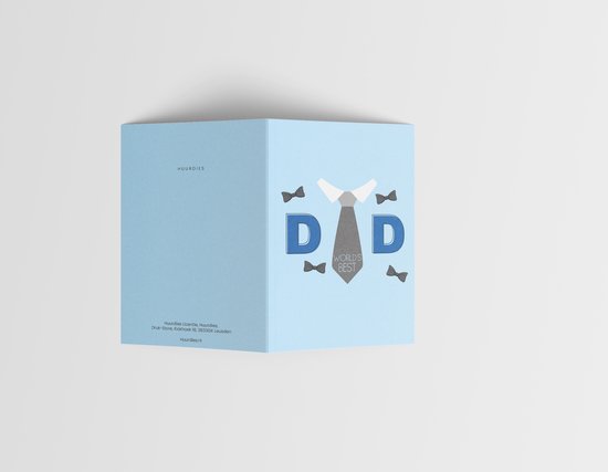 Carte Vaderdag - Carte pliée - Comprend Enveloppe Biotop - Carte Unique - Cadeau Vaderdag - 10x15cm - 300gms