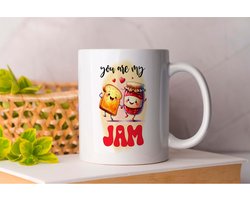 Mok Ms You are my Jam - Cute - funny - CoupleGifts - GiftForCouple - LoveGift - ValentinesGift - CadeauVoorKoppels - ValentijnsCadeau - PerfectCadeau