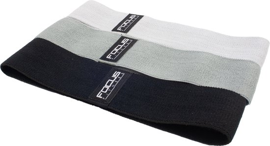 Focus Fitness - Weerstandsbanden - 3 delige set - Grijs - Resistance Bands - Fitness Elastiek