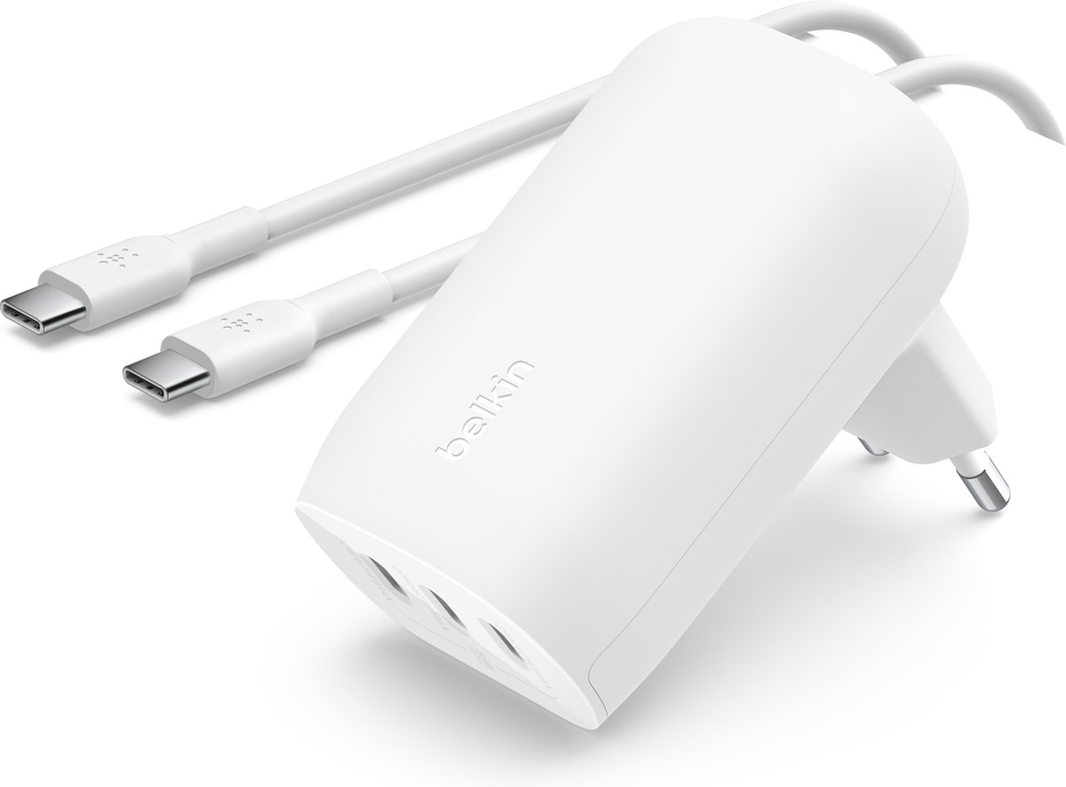 Belkin 65W 3-poorts USB-C wandlader met 1.8M 100W USB-C kabel
