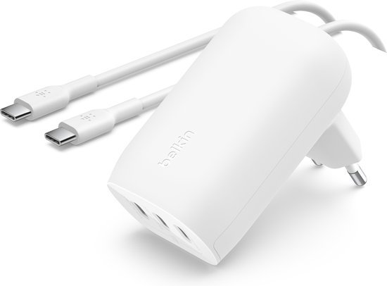 Belkin 65W 3-poorts USB-C wandlader met 1.8M 100W USB-C kabel
