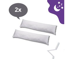 Ondersteunend Lichaamskussen Wit - Body Pillow – 40 x 145 cm – 2 stuks