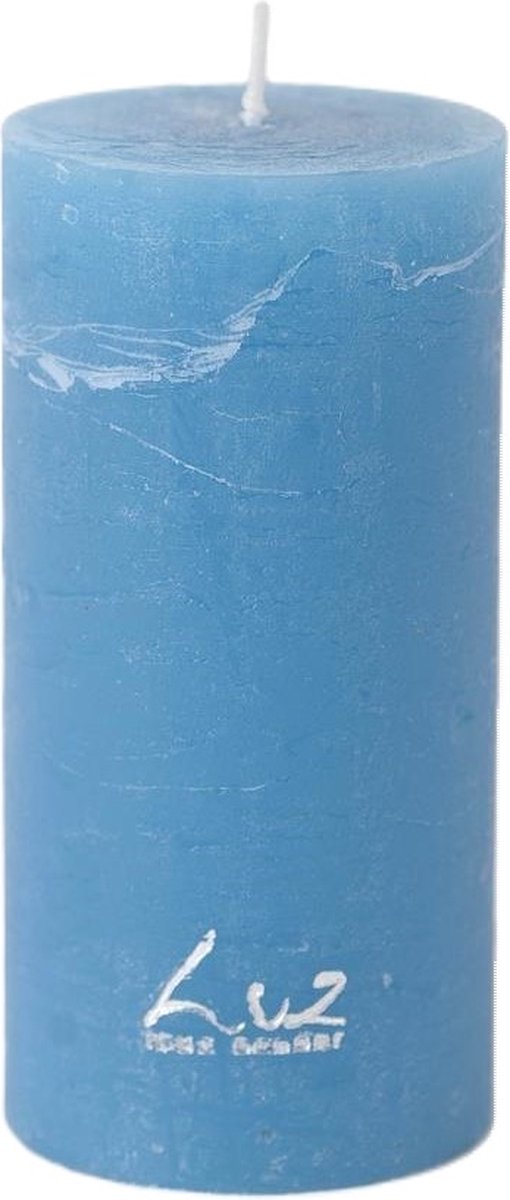 Rasteli Luz Your Senses Kaars-Stompkaars Blauw D 6 cm H 12cm voordeelaanbod van 2 stuks