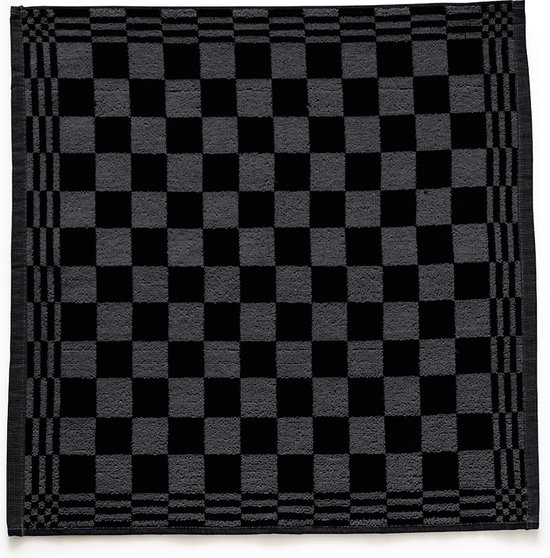 LINNICK Keukendoeken Set Blok Zwart – 50x50 – Set van 6 – Geblokt – Blokdoeken – 100% katoen – Keukendoek – handdoeken