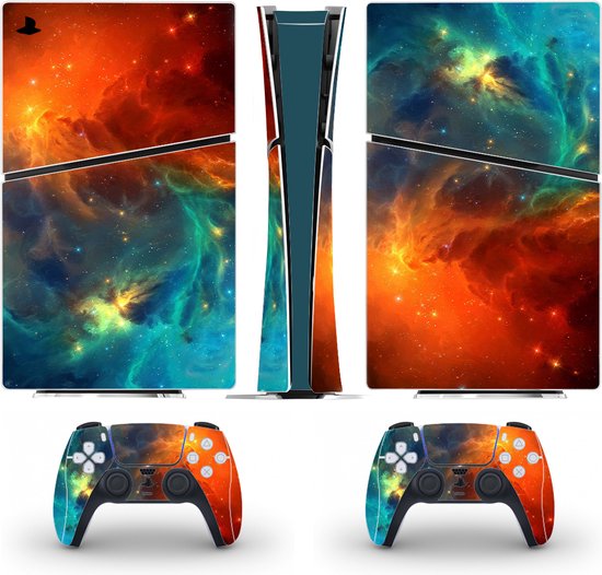 PS5 Digital Slim - Console Skin - Virgo Galaxy - PS5 sticker - 1 console en 2 controller stickers