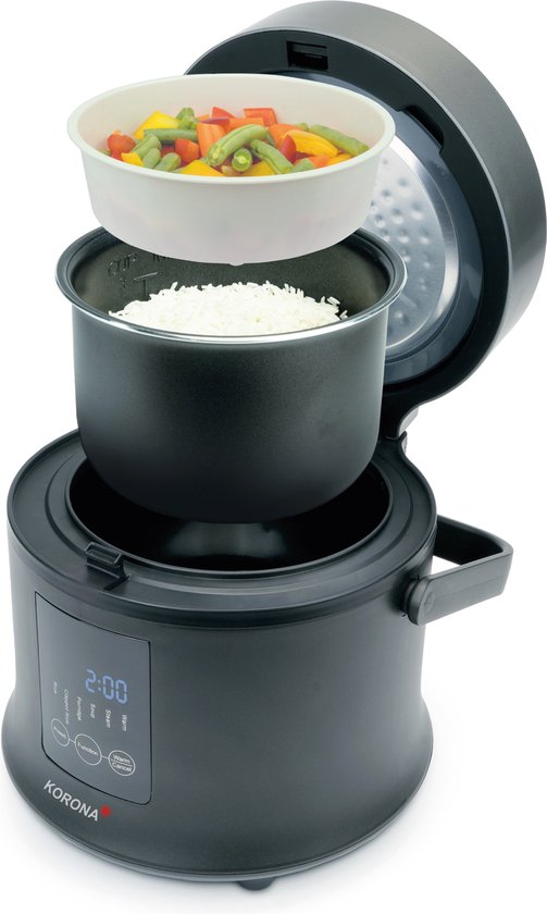 Korona 58010 2-in-1 Rice Cooker, White, Steamer with Insert, 1.5 Litres Korona 58010 2-in-1 Rice Cooker, White, Steamer with Insert, 1.5 Litres