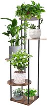 5 Tier Wooden Plant Stand Indoor Plant Stand 105 cm Multiple Levels Plant Rack for Balcony Garden Living Room Decoration with Added Shine