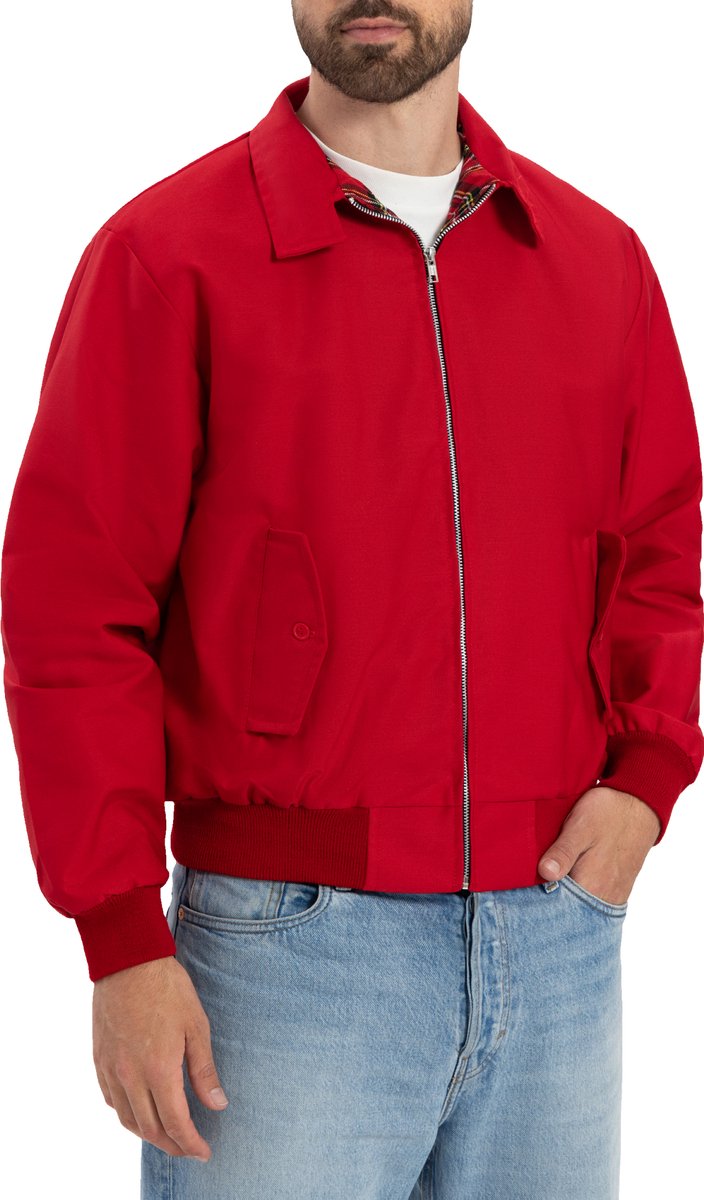 Harrington Jas - Klassieke Herenjas Maat XXL - Rood - Heren Jassen