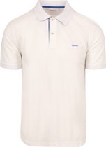Gant - Contrast Piqué Poloshirt Wit - Regular-fit - Heren Poloshirt Maat 3XL