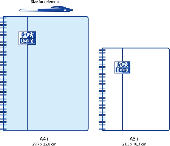 Bloc Oxford École College - A4+ - 23 trous - ligne - 80 feuilles - rose