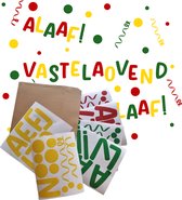 Raamstickers Carnaval | 57-Delig | Herbruikbaar | Vastelaovond | Alaaf | Carnaval raamsticker | raamsticker rood geel groen | Raamsticker Carnaval | Carnaval versiering