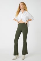 Koton 3WAK80102EK Volwassenen Vrouwen Leggings Single - Khaki - M