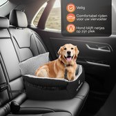 Pet Pleasures hondenmand auto - honden autostoel- honden reismand - honden autogordel Zwart/Grijs