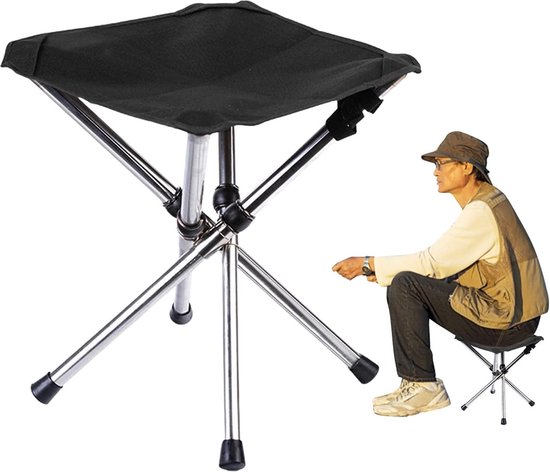 Opvouwbare kruk - Kruk - Mini - Campingstoel - Inklapbaar - Telescopische - Campingkruk met draagtas - geschikt voor metro-vissen - kamperen - bergbeklimmen - Toeristische Vissersstoel Krukje - Strandstoel - Lichtgewicht - 28*6*6cm Mini！ van Hapro — afbeelding 3