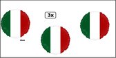 3x Folieballon Italie 45cm - niet opgeblazen geleverd - Landen EK WK Italiaans festival thema feest fun