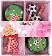 Cupcake kuipjes met decoratie (EK en WK voetbal)