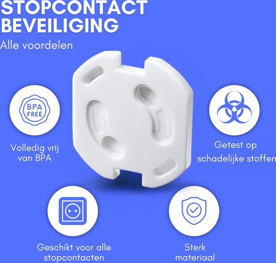 Hëndig® NL - Dik - Stopcontact beveiliging 10 stuks - PAST ALLEEN IN NEDERLAND Stopcontactbeveiliging - Kinderbeveiliging
