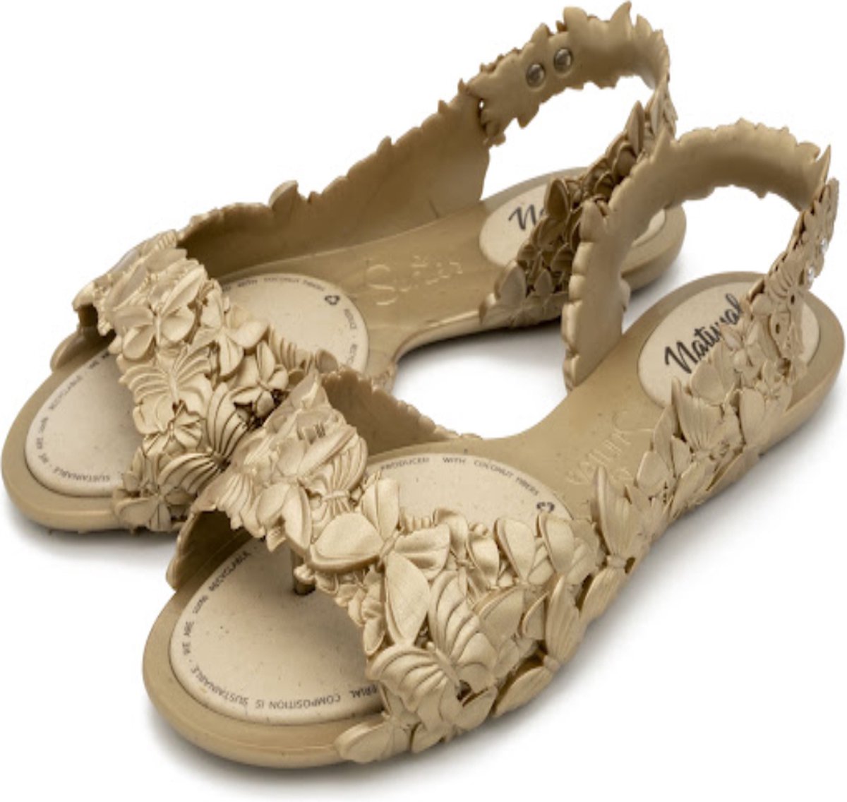 Eco- vriendelijk sandals/gold/40