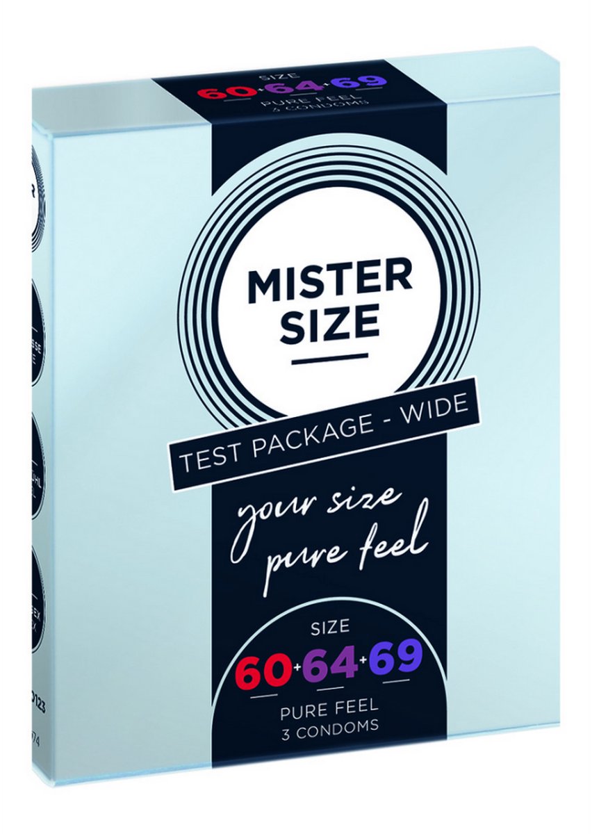 Mister Size - Pure Feel - 60 64 69 mm 3 pack - tester
