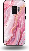 Smartphonica Coque de téléphone pour Samsung Galaxy S9 avec imprimé marbre - Coque arrière en TPU design marbre - Rose / Coque arrière pour Samsung Galaxy S9