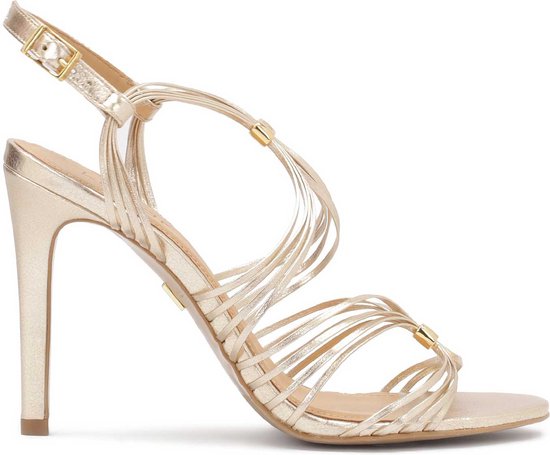 Sandales à Gold aiguilles dorées à fines brides