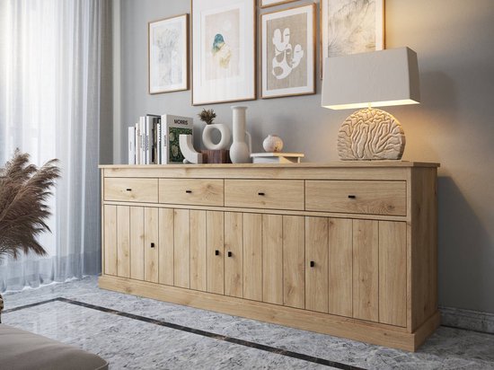 Favorie - Balencia lichte eik- dressoir 225cm 4 deuren