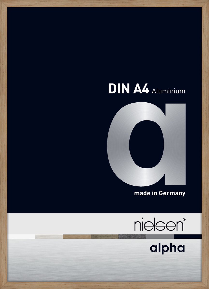 Nielsen Alpha Aluminium Fotolijst Oak 21x29,7cm (A4) Lichteiken
