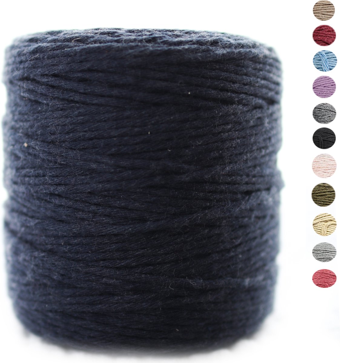 3mm x 200m MARINEBLAUW macramé katoenen koord Macrame Touw|kleuren om mee te knutselen|Garen voor Wandkleed en Plantenhanger Zelf Maken|Dromenvanger||engel van macramé