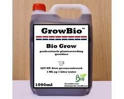 GrowBio Grow Groei plantenvoeding 1000ml Let op: Planten voeding sterk geconcentreerd 1ml per liter water. Professioneel, Onverdund!