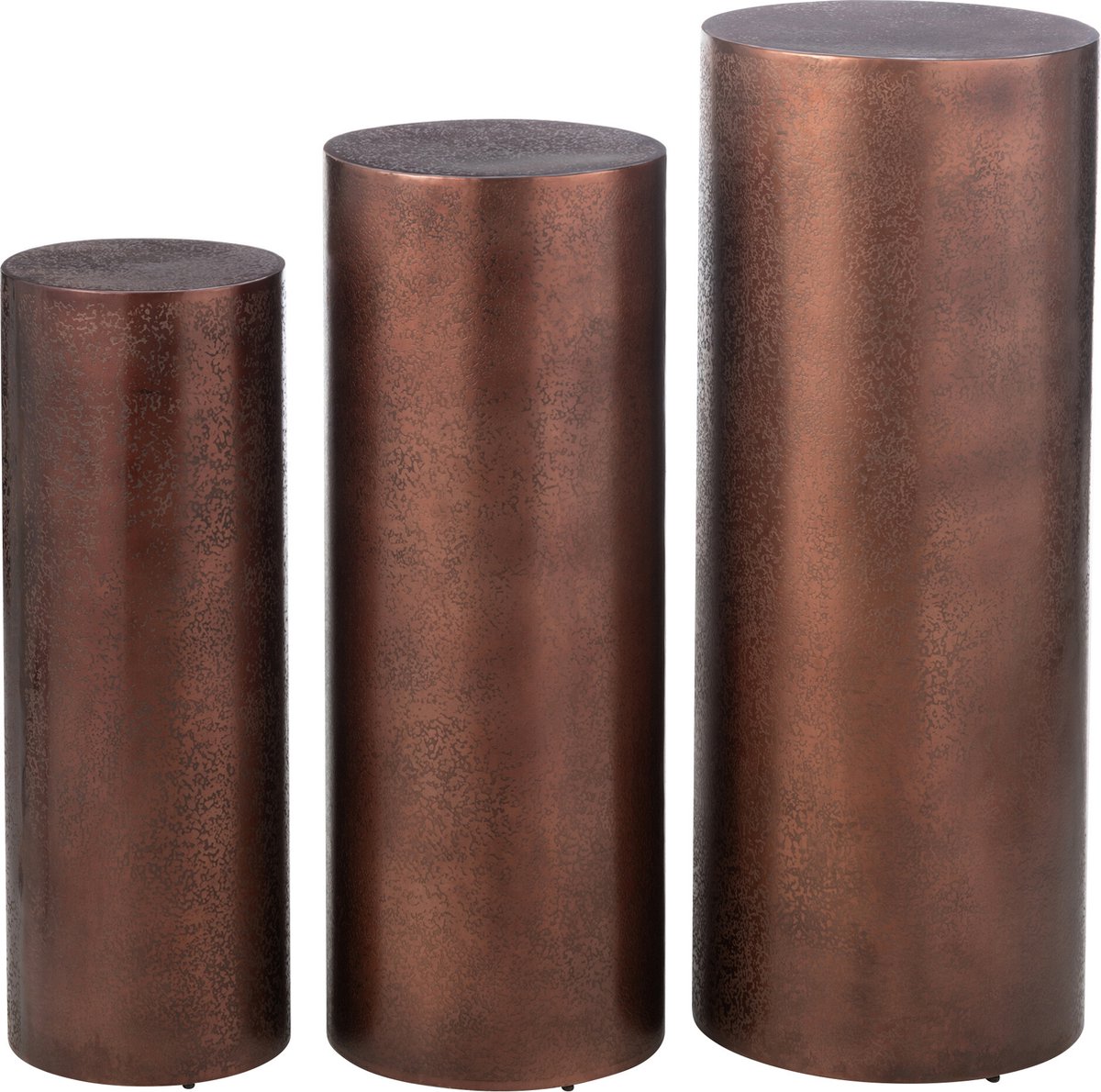 J-Line sokkel Pilaren Rond - metaal - brons - 3 stuks