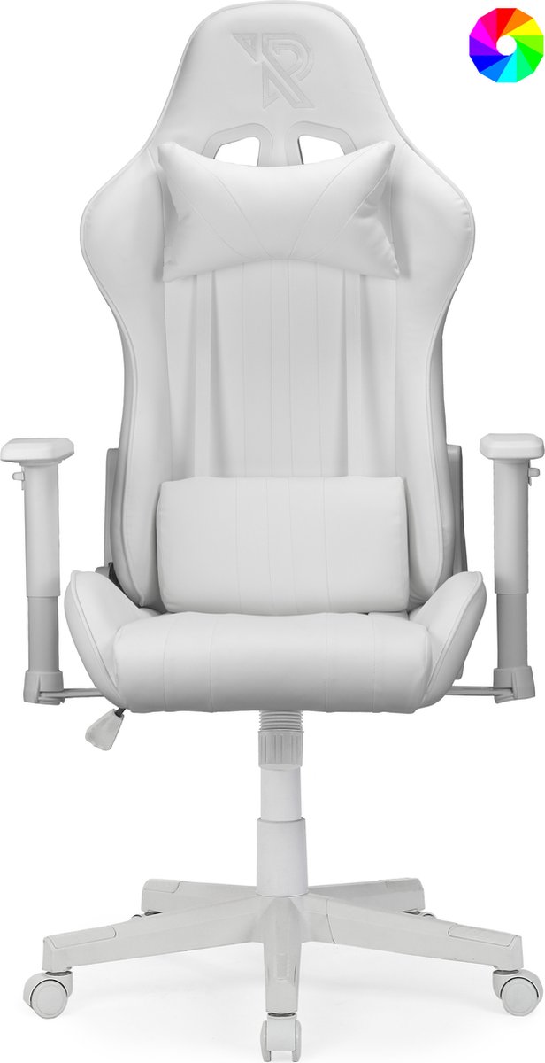 Afbeelding 2 van Ranqer Felix - Gamestoel - Gaming Chair / Gaming Stoel - Ergonomische Bureaustoel - Verstelbaar armleuningen - Wit