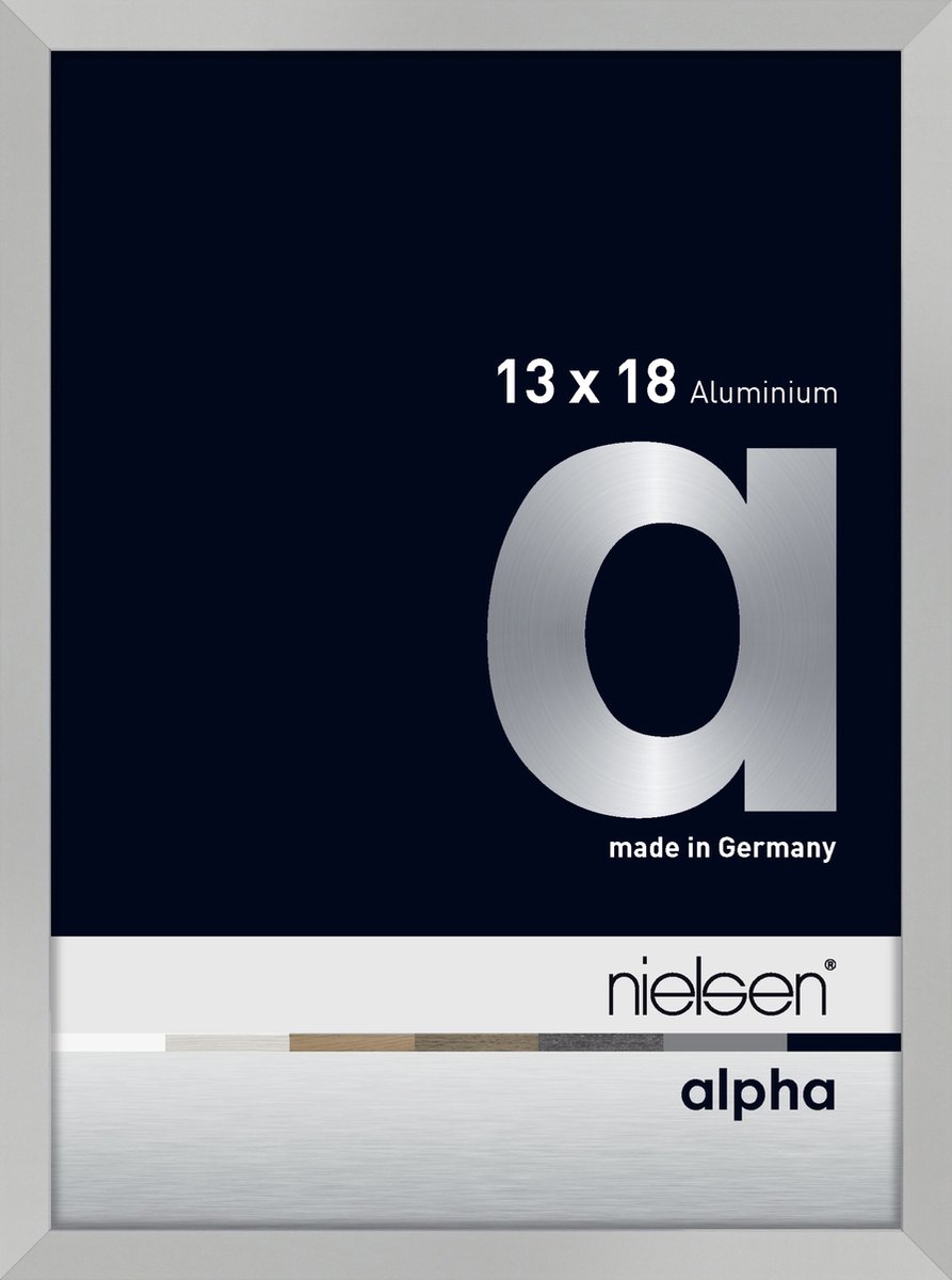Nielsen Alpha Aluminium Fotolijst Frosted Silver 13x18cm Aluminium-zilver