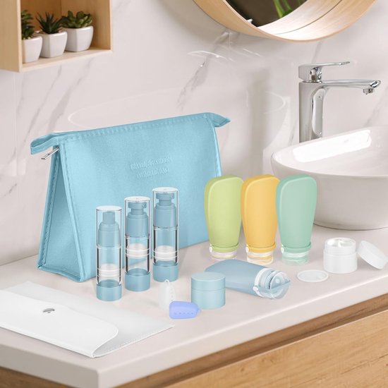 LofyJoy Herbruikbare Siliconen Reisflessen - TSA Goedgekeurd, 85 Ml, Lekvrij En Navulbaar