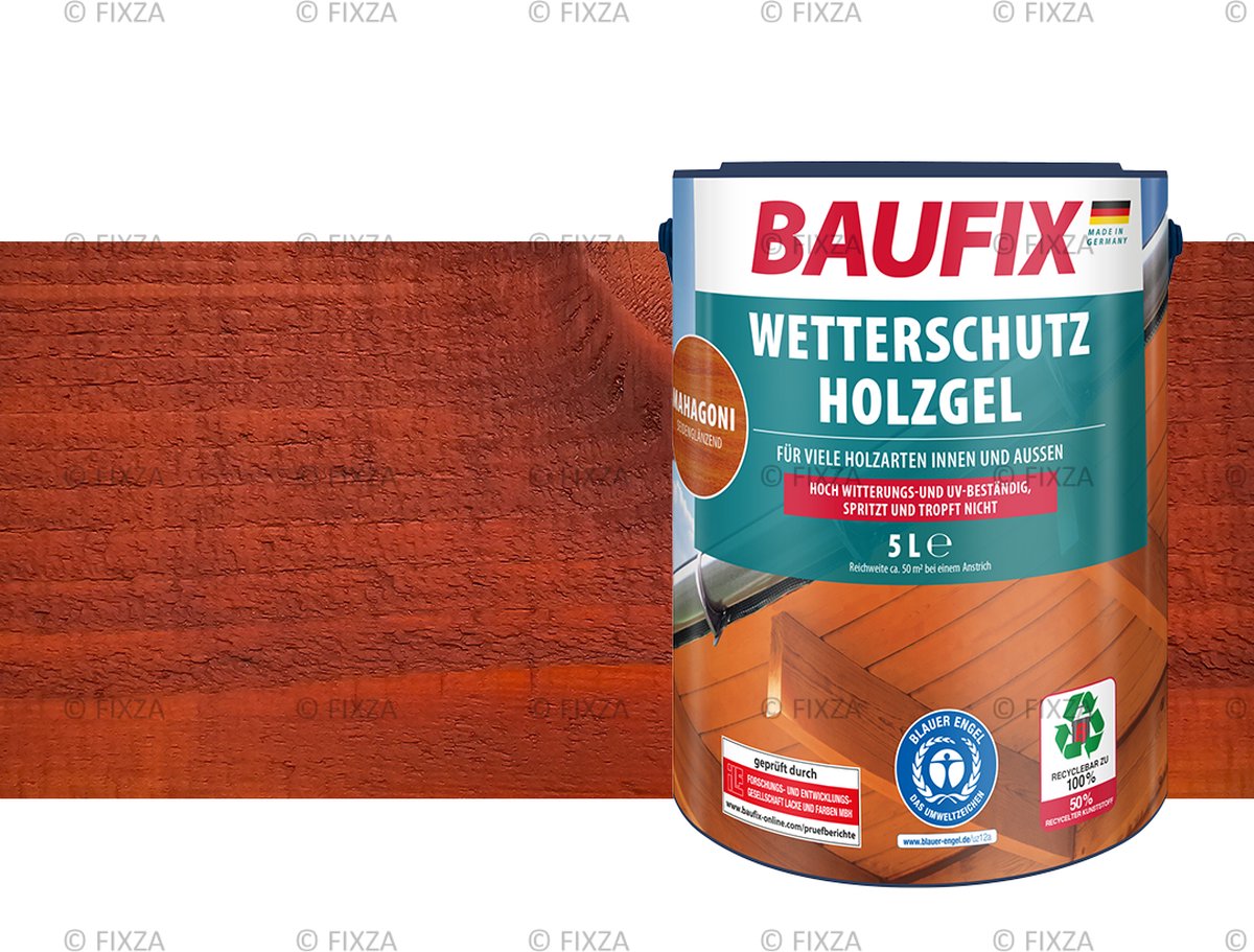 BAUFIX Houtbeschermende Gel- Beits mahonie 5 Liter