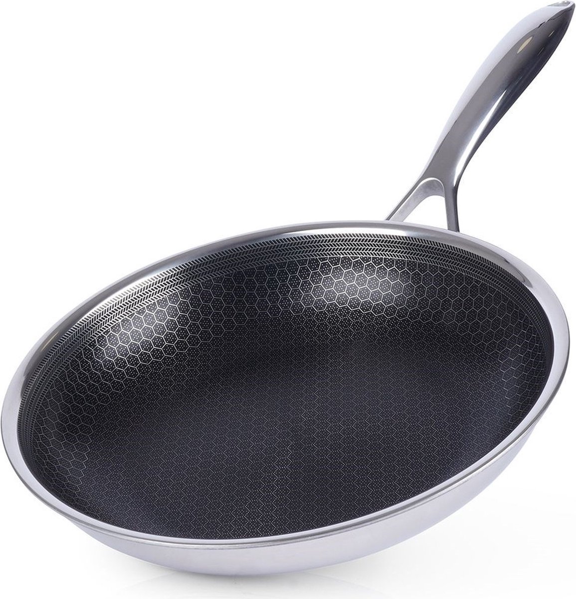 Koekenpan Edelstaal COOKCELL 24 cm - Multifunctionele Pan voor Vlees - Groenten