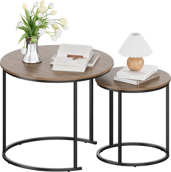 salontafel of bijzettafel van gerecyclede spoorbielzen - teak hout