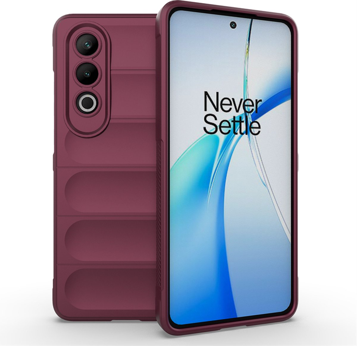 MobyDefend Hoesje - Geschikt voor OnePlus Nord CE 4 - TPU Gripcase - Paars