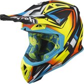 Airoh Aviator 2.3 Fame Mat Geel Zwart Blauw Crosshelm - Motorhelm - Maat XS