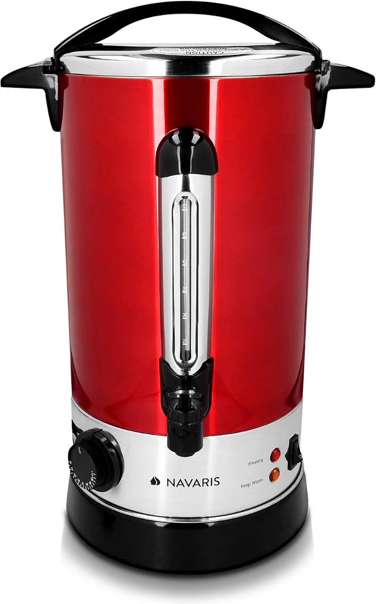 Glühweinketel met temperatuurregelaar 10L RVS glühweinkoker met tap Warm water ketel Thermostaat Oververhittingsbeveiliging