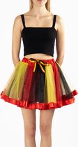 KIMU Tutu Zwart Jaune Rouge Jupon - Taille 68 74 80 86 92 98 - Rok en Tulle Jupe Bébé - Diables Rouges Costume Drapeau Belge Belgique Allemagne Festival
