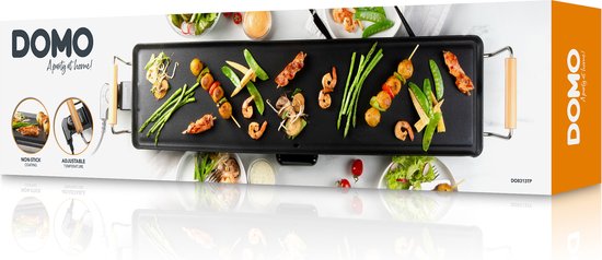 DOMO DO8313TP Teppanyaki XXL - Bakplaat 90 cm - 1800 W - Houtlook — afbeelding 5