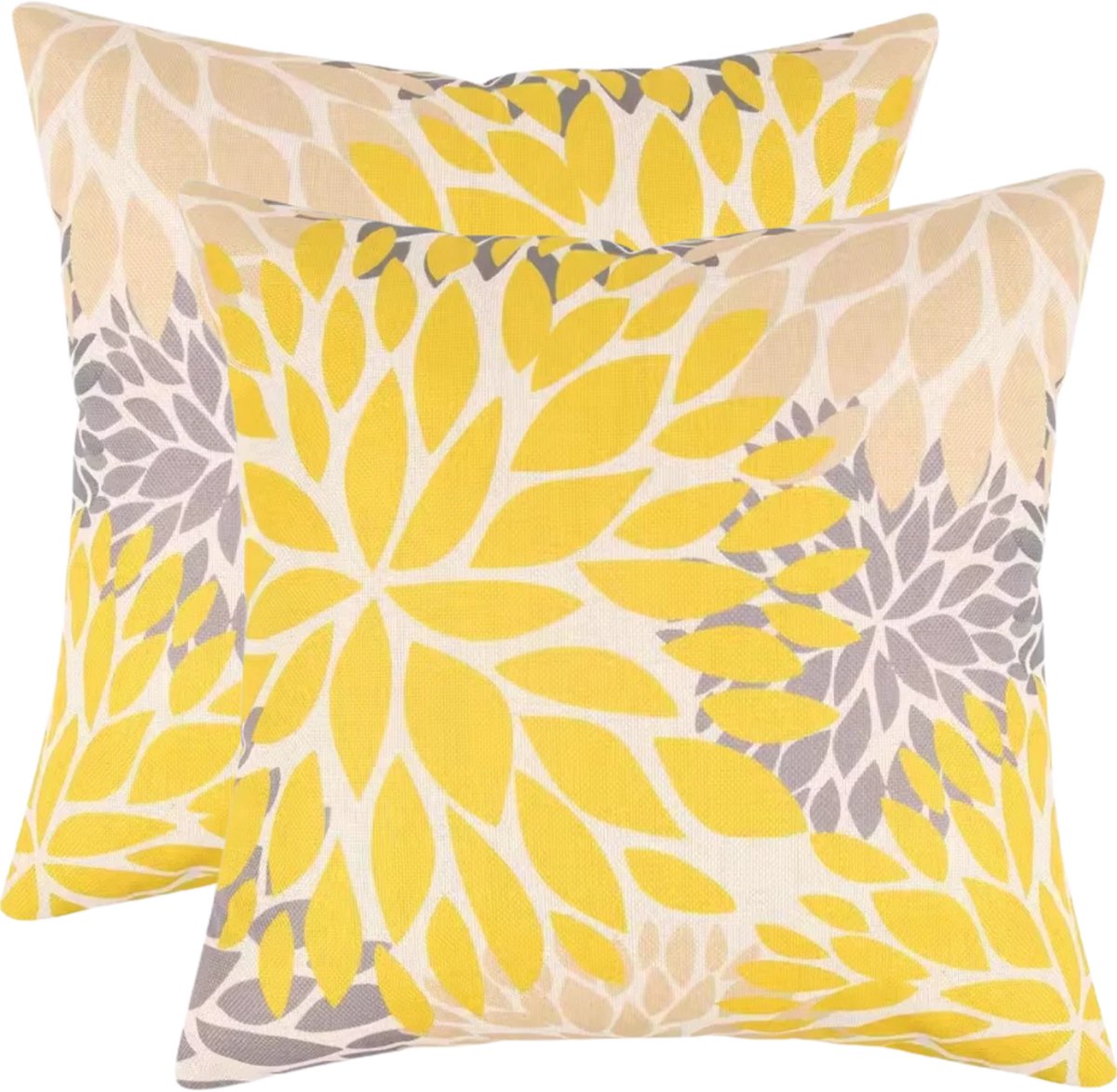 buitenkussen hoes 2stuks 45x45 art bloemen design3