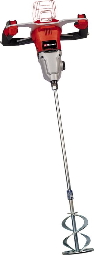 Mélangeur de Peinture /mortier sans fil Einhell TP-MX 18-2 Li BL Solo - Power X-Change - 18 V/ Li-ion - Vitesse variable jusqu'à 720 tr/min - Connexion M14 - Incl. tige mélangeuse pour mortier - Import. excl. batterie et chargeur