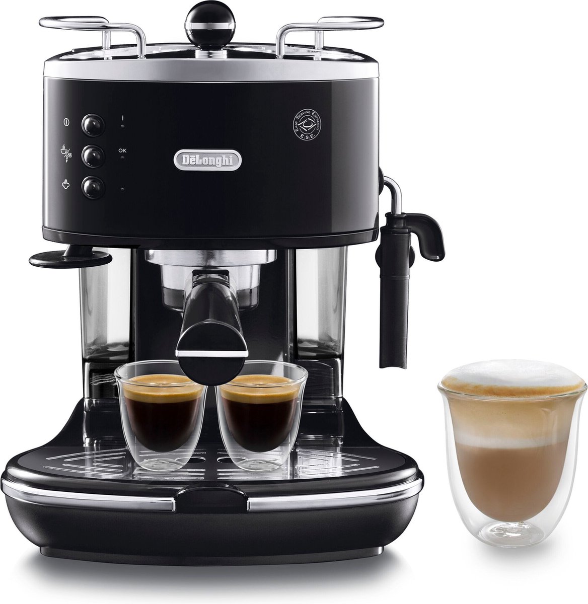 De'Longhi Icona Vintage ECOV311.BK Handmatige Espressomachine - Zwart thumbnail 6