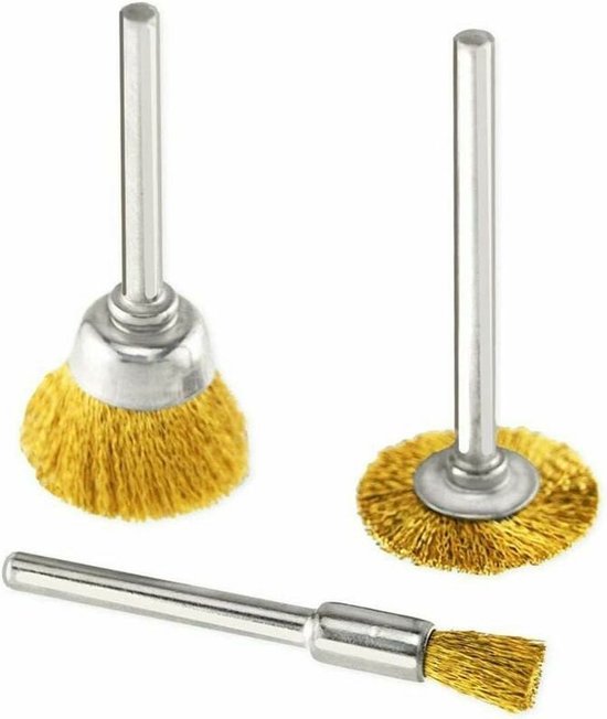 Lot De 10 Petites Brosses Métalliques En Laiton Pour Le Nettoyage De