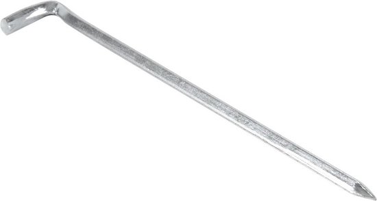 Grondpennen/tentharingen - 12x - lengte 16 cm - metaal - voor harde ondergrond - camping/kampeer accessoires van De Huisvriend — afbeelding 2