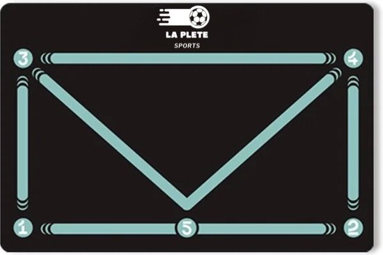 Voetbal Trainingsmat Met Grip - Dribbelmat - Voetbaltechniek - 90x60 cm - Opvouwbaar